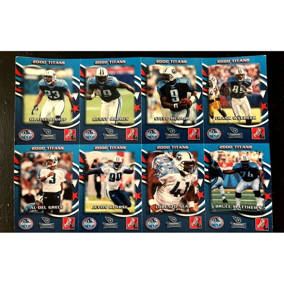 Vtg 2000 Tennessee Titans Coca Cola Coke Kroger Promo Sheet of Football 15 Cards - Picture 5 of 5